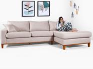 Sofá California 4 Lugares Living Chaise Linho Lado Esquerdo