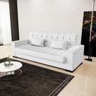 Sofá Cama 02 Lugares 210cm Lisboa Sintético Branco D03 - D'Rossi