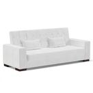 Sofá Cama 02 Lugares Lisboa Corano Branco Pés de Plástico
