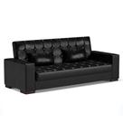 Sofá Cama 02 Lugares Lisboa Corano Preto Pés de Plástico
