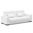Sofá Cama 02 Lugares Lisboa material sintético - D'Rossi Cor Branco