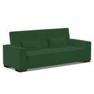 Sofá Cama 02 Lugares Lisboa Veludo Verde Pés de Plástico