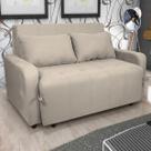Sofá-Cama 138cm 2 Lugares com Tecido Suede Multimóveis CR45259