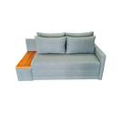 Sofá Cama 180cm com Tampo Lateral Esquerdo Tecido Linho