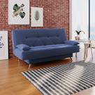 Sofá Cama 1,80m Fabiane Suede Azul Madelina Decor