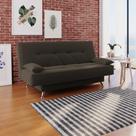 Sofá Cama 1,80m Fabiane Suede Marrom Madelina Decor