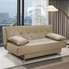 sofá cama 1,80m Isa Suede Bege Adonai Estofados