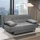 sofá cama 1,80m Isa Suede Cinza Adonai Estofados