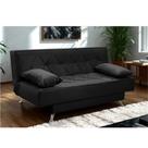 sofá cama 1,80m Istambul Suede Preto Mirra Decor