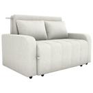 Sofa Cama 2 Lugares 138 Cm Amora Tecido Boucle F492 Milani Store Natural