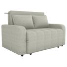 Sofa Cama 2 Lugares 138 cm Amora Tecido Pompeia G504 Bege Milani Store Sofa Cama 2 Lugares 138 cm Amora Tecido Pompeia G504 Bege Milani Store