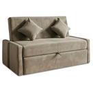 Sofá Cama 2 Lugares 1,45m Com Almofadas Chloe Cappuccino