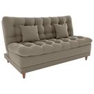 Sofa Cama 2 Lugares 185 Cm Duda Veludo E434 Milani Store Marrom Claro Sofa Cama 2 Lugares 185 Cm Duda Veludo E434 Milani Store Marrom Claro