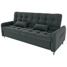 Sofa Cama 2 Lugares 200cm Pillar Veludo E401 Chumbo Milani Store