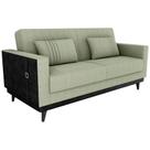 Sofa Cama 2 Lugares 203 Cm Boucle material sintético Preto Milani Store Oliva
