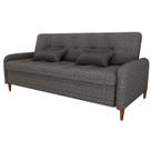 Sofa Cama 2 Lugares 206 cm Donna Linho Vancouver E484 Chumbo Milani Store