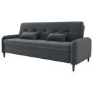 Sofa Cama 2 Lugares 206cm Donna Veludo E425 Cinza Milani Store