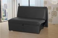 Sofá Cama 2 Lugares Malu Sintetico Preto Matrix