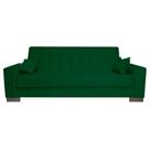 Sofá Cama 2 Lugares para Sala de Estar Lisboa Suede Verde