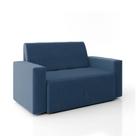 Sofá-Cama 2 Lugares Pratik 5000 Mamflex Azul Suede Sofá-Cama 2 Lugares Pratik 5000 Mamflex Azul Suede