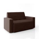 Sofá-cama 2 lugares Pratik 5000 Mamflex Marrom Suede Sofá-cama 2 lugares Pratik 5000 Mamflex Marrom Suede