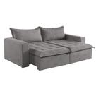 Sofá Cama 2 Lugares Retrátil Reclinável Linho M-184 Martins Cinza Sofá Cama 2 Lugares Retrátil Reclinável Linho M-184 Martins Cinza