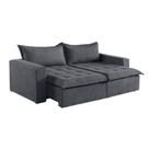 Sofá Cama 2 Lugares Retrátil Reclinável M-184 Veludo Martins Grafite