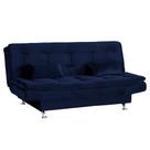 Sofá-Cama 2 Lugares Salomé Veludo Azul Marinho
