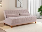 Sofá cama 3 lugares 1,80m Veludo Colors Rosa