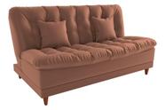 Sofá Cama 3 lugares 185cm Duda Ferrugem Matrix
