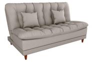 Sofá Cama 3 lugares 185cm Duda Linho Cinza Matrix