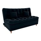 Sofá Cama 3 lugares 185cm Duda Preto Matrix
