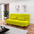 Sofá Cama 3 Lugares 190 Cm Sofanete Nabalina Amarelo Sofá Cama 3 Lugares 190 Cm Sofanete Nabalina Amarelo