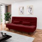 Sofá Cama 3 Lugares 190 Cm Sofanete Nabalina Vermelho Vinho