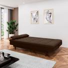 Sofá Cama 3 Lugares 190Cm Sofanete Nabalina Marrom