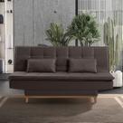 Sofá Cama 3 Lugares 192cm com Pés de Madeira Luna