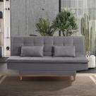 Sofá Cama 3 Lugares 192cm com Pés de Madeira Luna Sofá Cama 3 Lugares 192cm com Pés de Madeira Luna