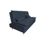 Sofá Cama 3 Lugares 197cm Soho Suede Preto Herrero Decor Sofá Cama 3 Lugares 197cm Soho Suede Preto Herrero Decor