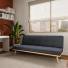 Sofá-Cama 3 Lugares Casal Beatrih Cinza Escuro