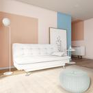 Sofá-Cama 3 Lugares Casal Estilo Branco