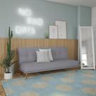 Sofá-Cama 3 Lugares Casal Foggia Cinza