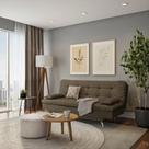 Sofá-Cama 3 Lugares Casal Luxo Suede Café