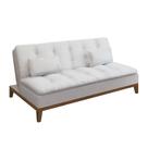 Sofá-Cama 3 Lugares Casal Premium Base e Pés de Madeira material sintético Branco Sofá-Cama 3 Lugares Casal Premium Base e Pés de Madeira material sintético Branco