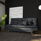Sofá-Cama 3 Lugares Casal Premium Valuable Preto