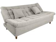 Sofá-cama 3 Lugares Casal Reclinável Veludo Matrix Duda