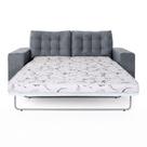 Sofá-Cama 3 Lugares Herval Salinas Cinza Escuro, 200 cm