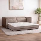 Sofá-Cama 3 Lugares Herval Star Marrom e Bege, 188 cm