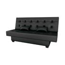 Sofá Cama 3 Lugares Laila Sintetico Preto Matrix