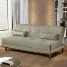 Sofa Cama 3 Lugares Madrid Luxury Estofados Bege