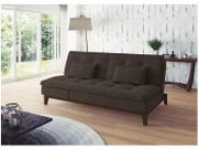 Sofá-cama 3 Lugares Reclinável Suede Linoforte Jade